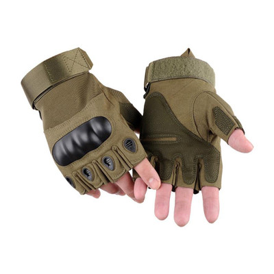 Alyan Tactical Half Finger Breathable Fabric Gloves for MotorBike Bycycle, Motorcycle Cycling Gloves(Green)
