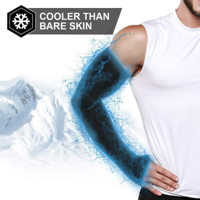 Adnate Nylon, Cotton Arm Sleeve For Boys & Girls(Free, Black)