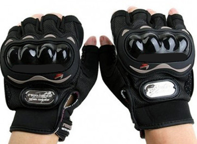 LEVOT Pro Biker Half Cut Gloves Black L Size Driving Gloves(Black)