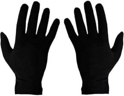 ASC Cotton Cricket Multipurpose Hand Protect Re-usable Batting Inner Gloves (Black) Wicket Keeping Gloves(Black)