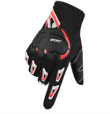 AUTO PEARL Bike Riding Gloves with Touch Screen Sensitivity Riding Gloves Riding Gloves(Black with Red)