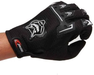 meenu arts Premium Pro Biker Riding Gloves_603 Riding Gloves(Black)