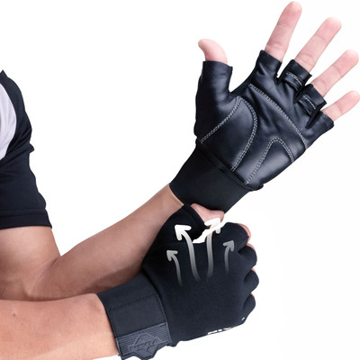 NIVIA Scorpion Genuine Leather , Ideal for Weightlifting & Gym Workouts Gym & Fitness Gloves(Black)