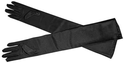 GREENPORT Unisex Cotton Arm Sleeves Full-Hand Gloves for Bike Riding , Washable Reusable Riding Gloves(Black)