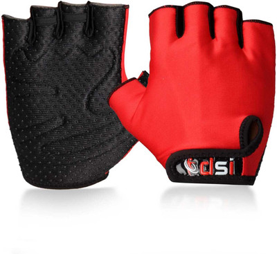 DSI Gym Gloves Ds-021 Gym and Fitness Gloves Unisex weight Lifting Gloves (Black) Gym & Fitness Gloves(Black & Red)
