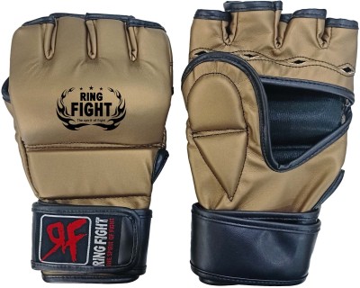 RF RING FIGHT Grappling Gloves Muay Thai Kickboxing MMA Gloves Gold/Black Boxing Gloves(Gold/Black)