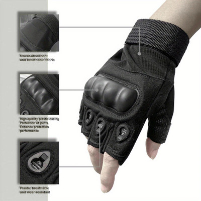 Shopeleven Protective Outdoor, Boxing, Motorcycle Riding, Arm Shooting Gym & Fitness Cycling Gloves(Black)