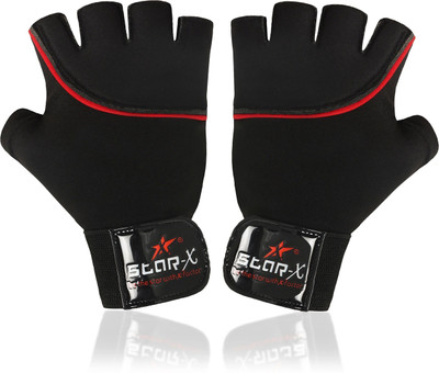 STARX extra soft Neoprene with lycra Gym & Fitness Gloves(Black)