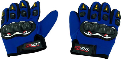 EBM Imported Sports Race Bike Cycle Ride FreeSize FullHand Gloves Unisex Blue 1Pair Riding Gloves(Blue)