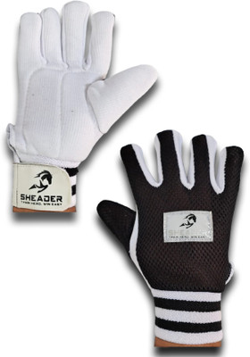 SHEADER Nexa X 1 Wicket Keeping/Tennis Cricket Inner Gloves with Air Smash Padded Wicket Keeping Gloves(Black)