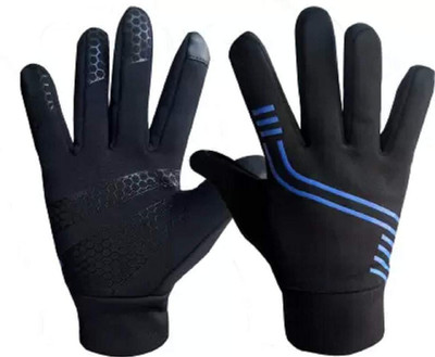 DreamPalace India Winter Outdoor Athletic Touch Screen Gloves Riding Gloves(Blue)