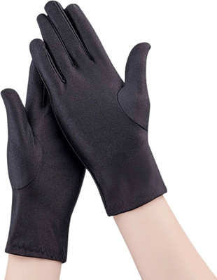GJSHOP Premium Cotton Inner Cricket Gloves for Men, Soft & Breathable Batting Gloves(Black)