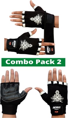 Zepto COMBO PACK2 Gym and Riding Gloves Skating Gloves(Black)