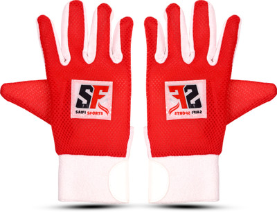 Saifi Sports Cricket wicket keeping & Batting Inner Gloves For Men Wicket Keeping Gloves(Red)