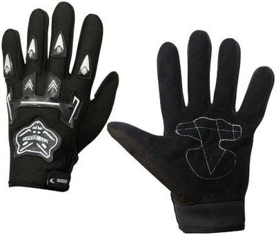 meenu arts Premium Pro Biker Riding Gloves_252 Driving Gloves(Black)