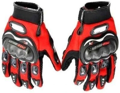 meenu arts Premium Pro Biker Riding Gloves_912 Riding Gloves(Red)