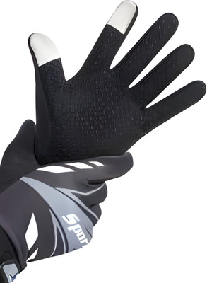 ShopiMoz Full Finger Bike Riding Gloves with Touch Screen Sensitivity Full Hand Gloves Riding Gloves(Grey)