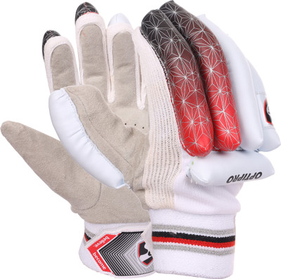SG Batting Gloves Optipro Youth LH Batting Gloves(WHITE / RED / BLACK)
