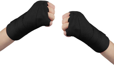 Monika Sports Gym & Exercise Fitness / Boxing Handwrap ( Tape) Boxing Gloves(Black)
