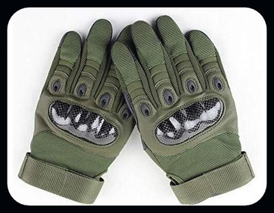 JAI SHRI Full Finger Bike Riding Gloves Men and Women Winter Hand Glove_ Driving Gloves(Green)