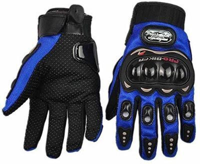 meenu arts Premium Pro Biker Riding Gloves_805 Riding Gloves(Blue)