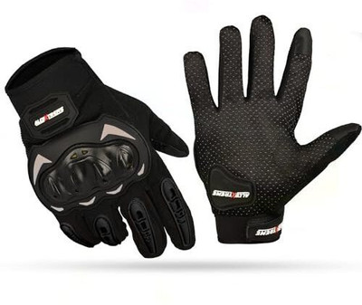 ALLEXTREME Full Finger Riding Gloves with Hard Knuckle Shells for Motorbike Riding Gloves(Grey,Black)