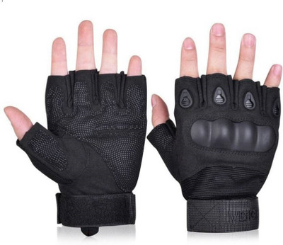 zaysoo Half finger Knuckle Riding Gloves(Black)