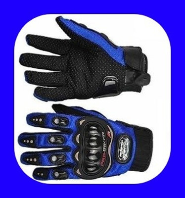 meenu arts New Premium Pro Biker Riding Gloves_380 Driving Gloves(Blue, Black)