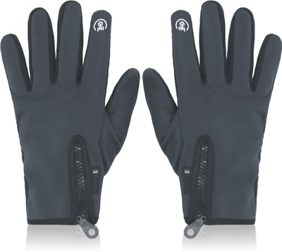 Aseenaa Full Finger Bike Riding Gloves for Men & Women, Touchscreen Compatible Gloves Driving Gloves(Grey)