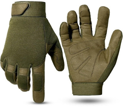 GOCART Hard Knuckle Full Finger Breathable Touch Screen Outdoor Tactical Gloves Cycling Gym & Fitness Gloves(Green)