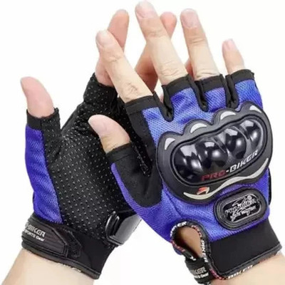 Leosportz Motocross BREATHABLE FABRIC RIDING GLOVES FOR RIDERS,BIKERS Riding Gloves(Blue , Black)