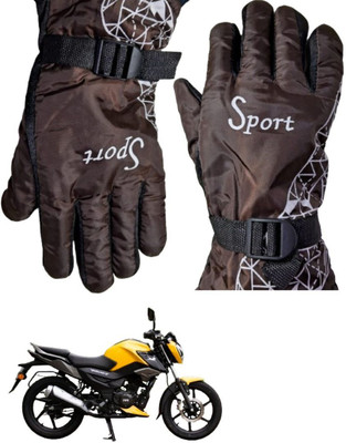 aksmit Full Finger Bike Gloves Hard Knuckle Riding Gloves(Brown)