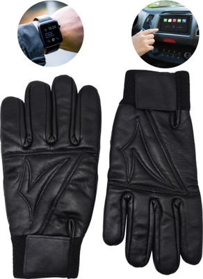 NV COLLECTION Sleek & Warm Unisex Touch Gloves for Cold Days Riding Gloves(Black)