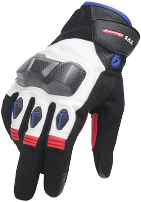 TVS Racing Pro Riding Gloves(White Black)