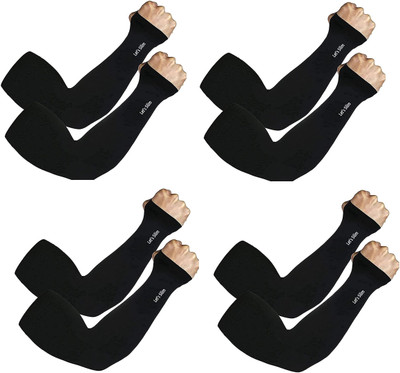 NJ FITTO lets slim cool summer sports sleeves for men and women for driving and riding Cycling Gloves(Black-4)