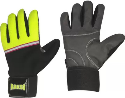 Rakso MEDIUM Weight Lifting Gloves Full Finger Hand Protector Gym & Fitness Gloves Gym & Fitness Gloves(Green)