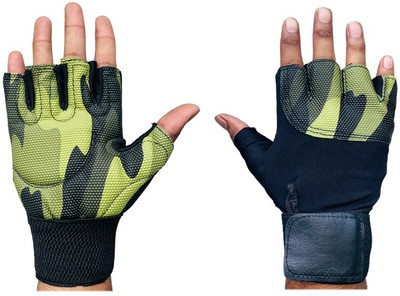 BODY SMITH Workout Green Gloves for Running Gym & Fitness Gloves(Green)