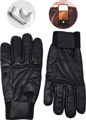 CTC CREATION Trendy Winter Touchscreen Gloves for Men & Women Riding Gloves(Black)