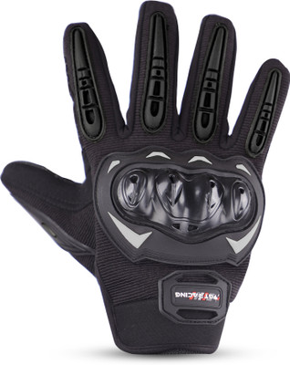 Steelbird GT-17 Full Finger Bike Riding Gloves with Touch Screen Sensitivity Riding Gloves(Black)