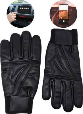 NV COLLECTION Fashion-Forward Touch Gloves for Men & Women Riding Gloves(Black)