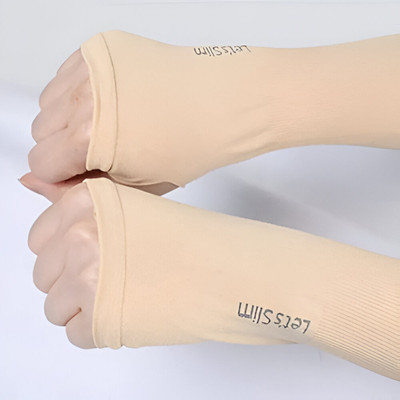 London Paree Trending Popular Sun UV Protection Arm Sleeves for Men Women Gloves Driving Gloves(Beige)