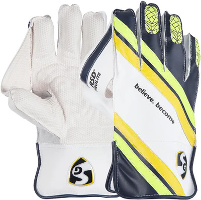 SG RSD PROLITE (2022/23)-Mens (17+) Wicket Keeping Gloves(White/Navy/Yellow)