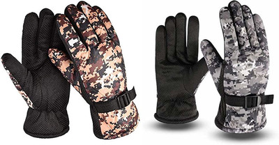 KHEEAA FASHIONS ARMY GLOVES/BROWN/GREY Driving Gloves(Brown, Grey)