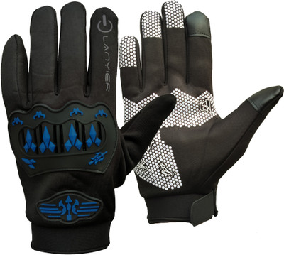 uRock Full Finger Bike Glloves Bike Riding Gloves Touch Screen Hard Knuckle Gloves Riding Gloves(Blue)