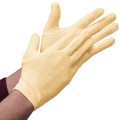 Amalya Soft Cotton Full Hand Gloves Beige Reusable Washable Protective Riding Gloves(BEING)