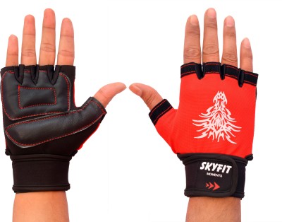 Zepto WORKOUT GLOVES Gym & Fitness Gloves(Red, Black)