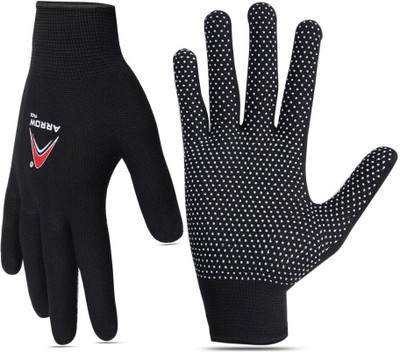 ArrowMax Batting Gloves Tennis Ball Cricket Right Left Hand Batsman Batting Gloves(Black)