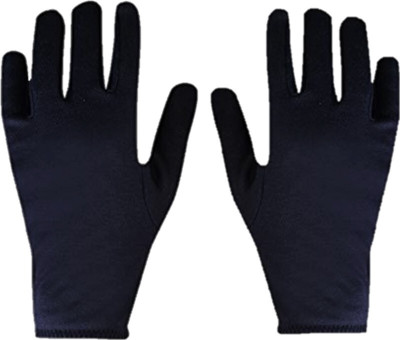 HeadTurners Super Soft Reusable Rewashable Pure Cotton Hand Gloves to Protect hands Wicket Keeping Gloves(Black)