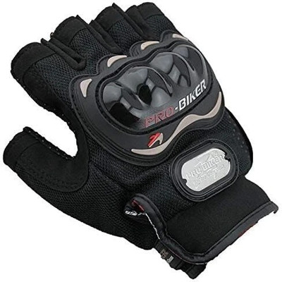 sachi sports Half Finger Racing Breathable Protective Hand Gloves Riding Gloves(Black)