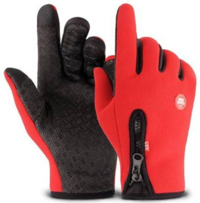 zaysoo Winter Gloves for Man Riding Gloves(Red)